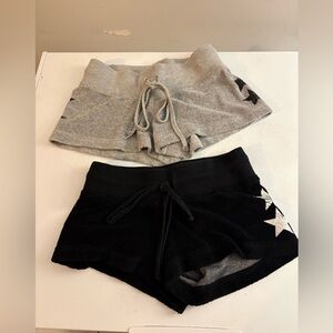 Pair of Hard Tail Shorts size medium black and gray with stars